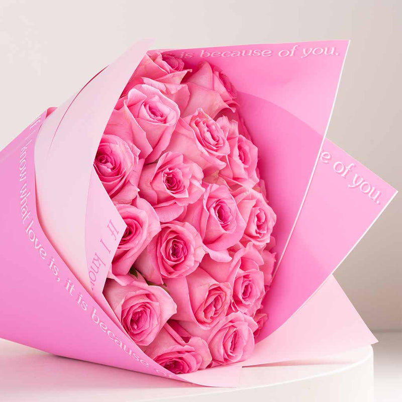 20 Pink Flower Bouquet