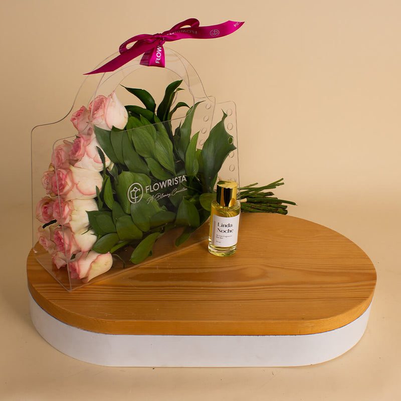 Nuit Fragrances Linda Noche | Pink & White Flower Bag
