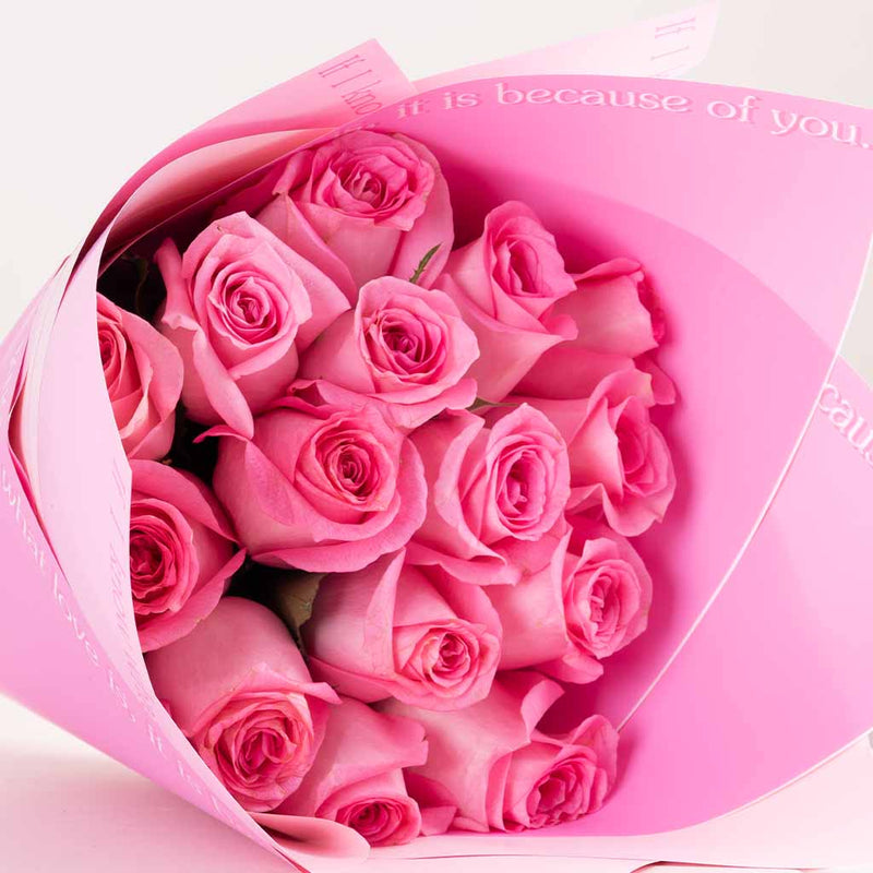 15 Pink Flower Bouquet