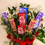 Red Roses with Chocolate Box