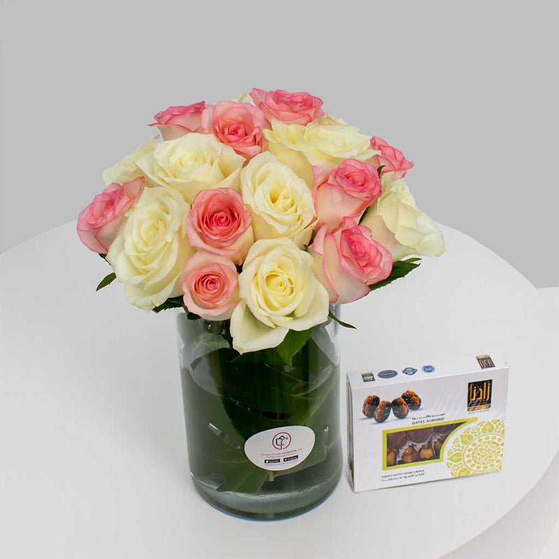 Ramadan Flower Vase & Al-Jaz Almond-Stuffed Dates