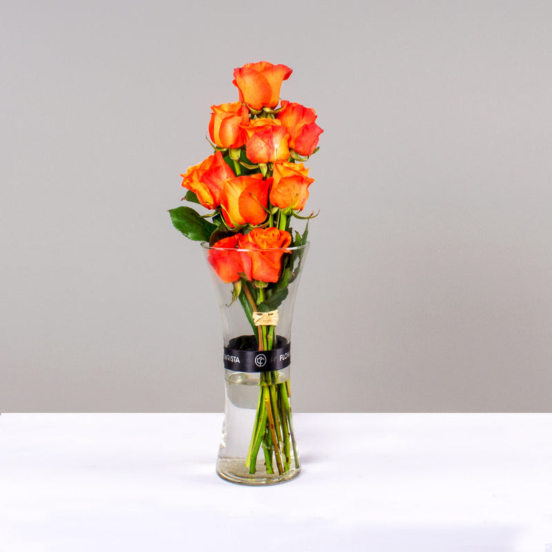 Flowrista | Orange Roses Vase