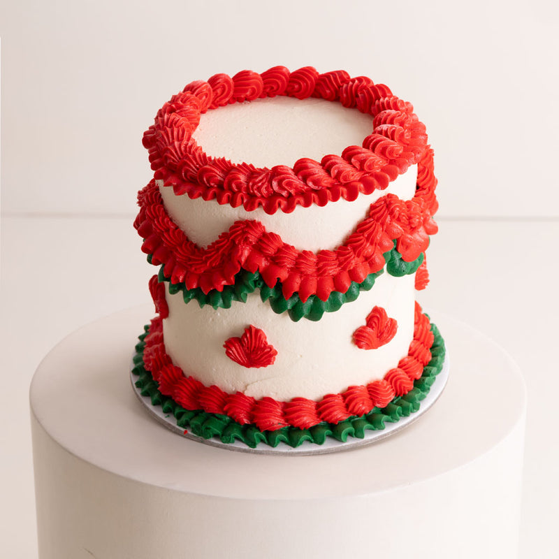 Ninos Cake Classic Celebration Edition & Poinsettia Vase