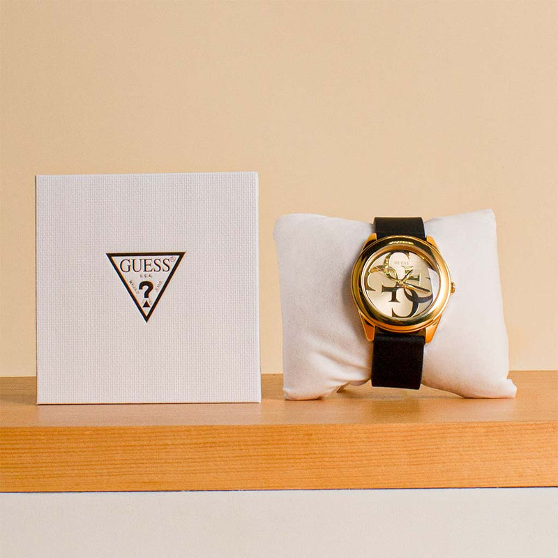 GUESS G-Twist Watch - Gold & Black Elegance