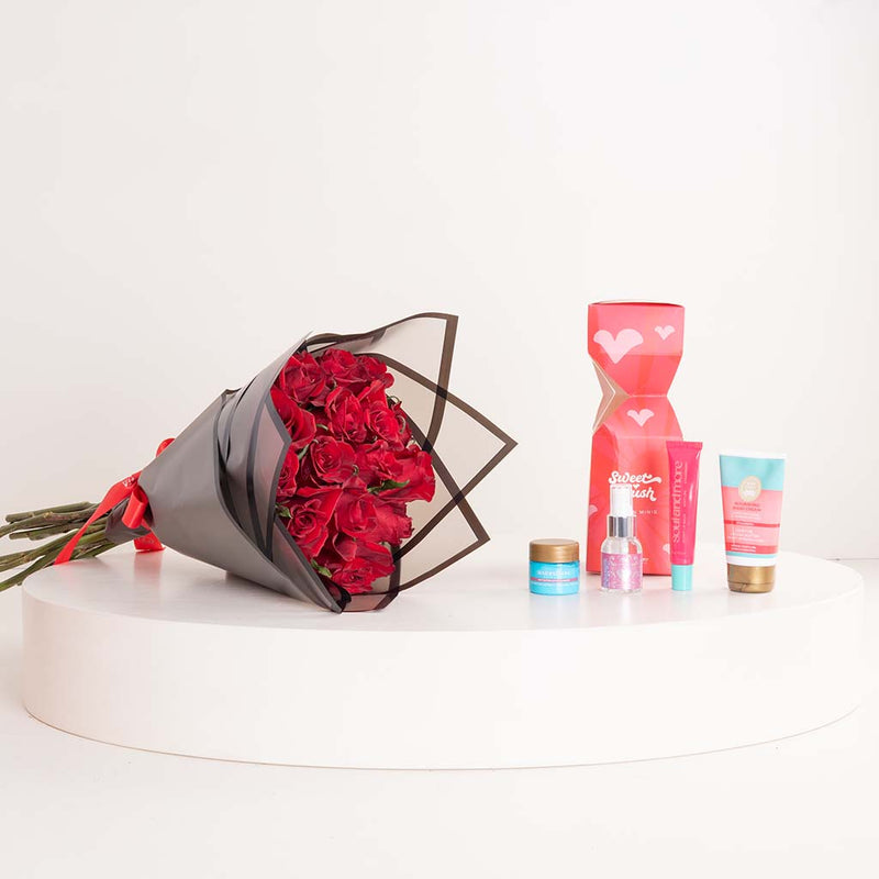 Soulandmore Sweet Crush Bundle & Red Roses Bouquet