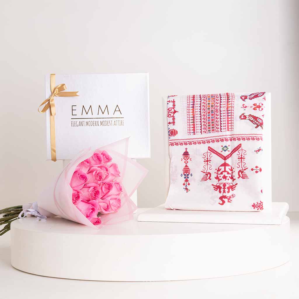 EMMA Persian Queen & Pink Roses Bouquet
