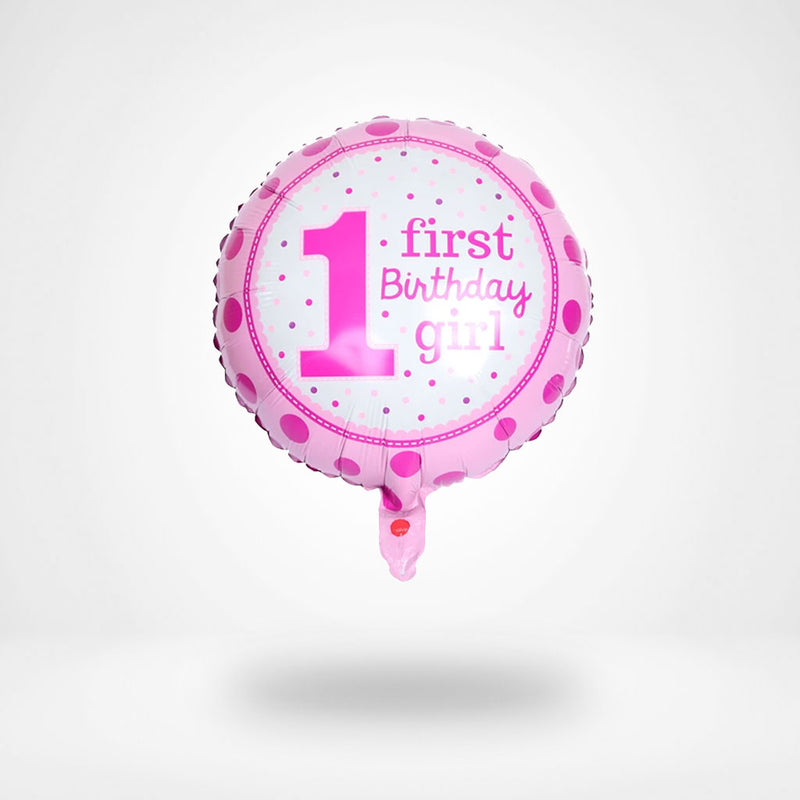 Girl 1st Birthday Balloon