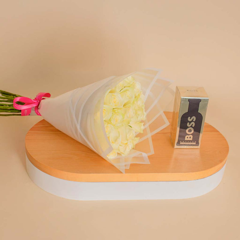 Boss Bottled Absolu Intense | White Rose Bouquet