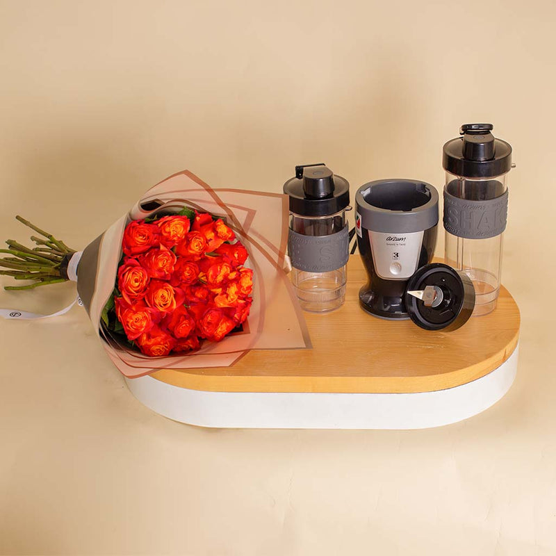Okka Hand Blender | 20 Orange Flowers Set