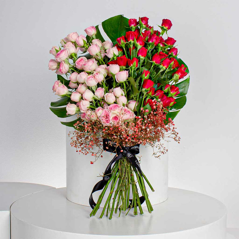 Pink & Red Baby Roses Bouquet