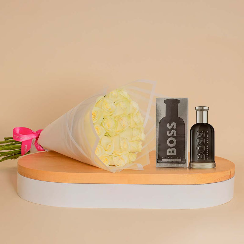 Boss Bottled Absolu Intense | White Rose Bouquet