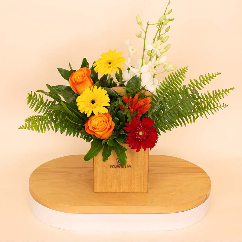 Flowrista | Vibrant Roses & Gerbera Flower Box