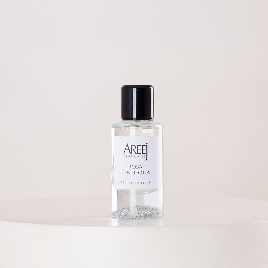 Areej Rose Centifolia Perfume 50ml & White Roses Vase