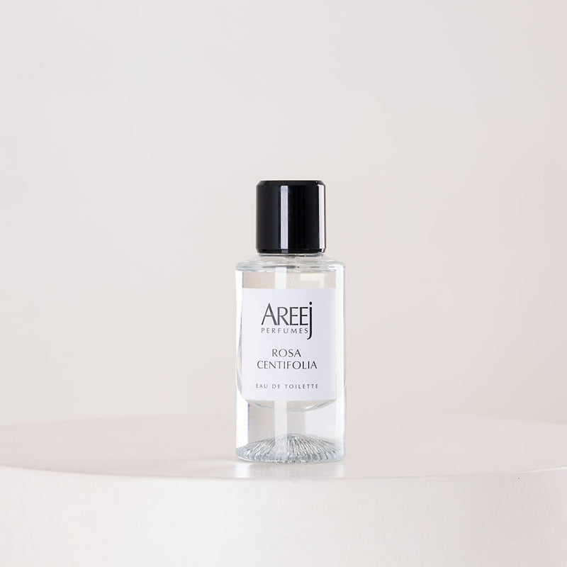 Areej Rose Centifolia Perfume 50ml & White Roses Vase