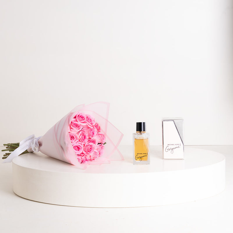 Michael Kors Gorgeous! Eau de Parfum 100ml & 15 Revival Roses Hand Bouquet