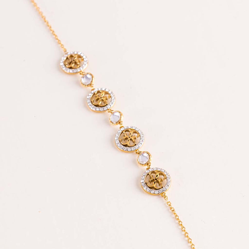 GUESS Life In Crystal Bracelet & Pink Roses Bouquet