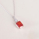 Markiz Platinum-Plated Red Zircon Necklace & Pink Roses Vase