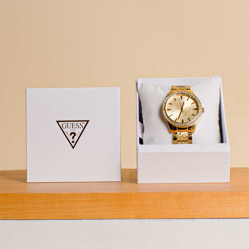 Guess Women Gold Toned Analogue Watch W1280L2