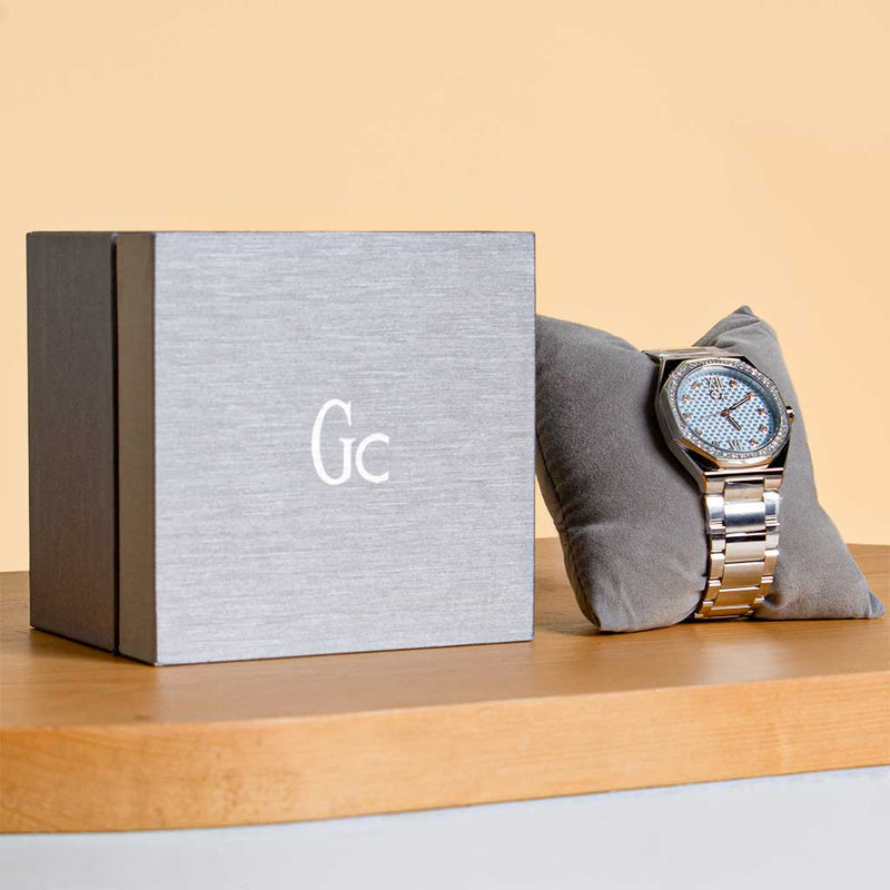 Gc Coussin Z25003L7MF Sleek Lady Quartz Stainless Steel Watch