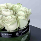 White Roses Vase