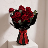 Flowrista Red Roses Black Paper Bouquet
