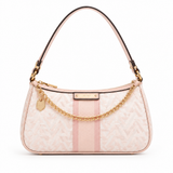 Light pink ALDO shoulder bag with gold chain detail