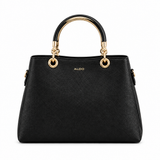 Black ALDO Surgoine satchel bag with black and gold top handles