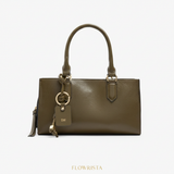 Parfois olive khaki structured tote bag by Flowrista Dubai
