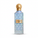 Blue Diamond Aqua 150 ml light blue faceted perfume bottle with gold-coloured spherical cap