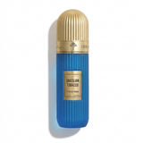 Brazilian Tobacco 100 ml blue ribbed perfume bottle with gold domed cap and gold label