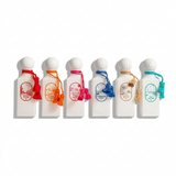 Mini Summer Collection six white miniature perfume bottles with colourful neck ribbons