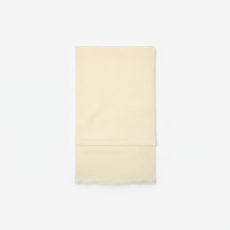 Mango vanilla cream cotton scarf on white background
