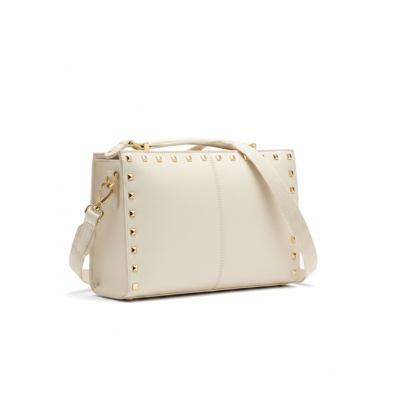 Parfois cream crossbody bag with gold studs by Flowrista Dubai