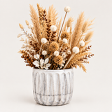 Flowrista cream pampas and dried flowers in a white vase