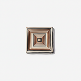 Mango beige geometric printed satin foulard scarf on white background