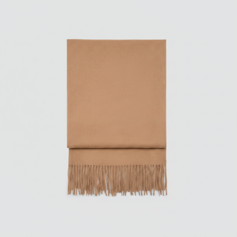 Mango Fringed Edge Scarf Medium Brown