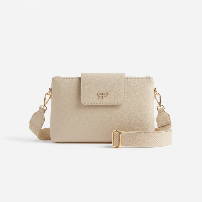 Parfois ecru plain crossbody bag with flap by Flowrista Dubai